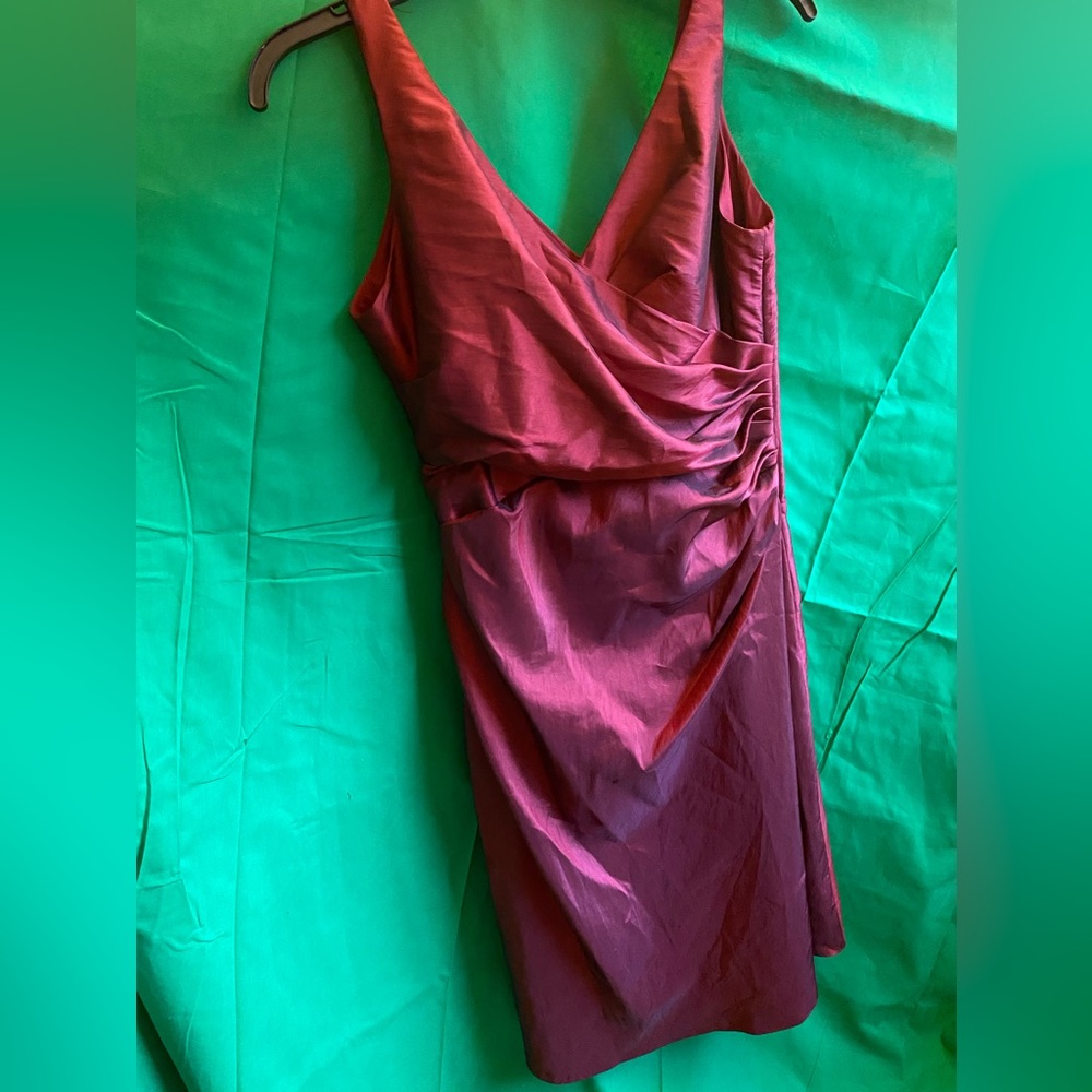 IMPRESSION BRIDAL Dark Red Dress Size 12 A-Line